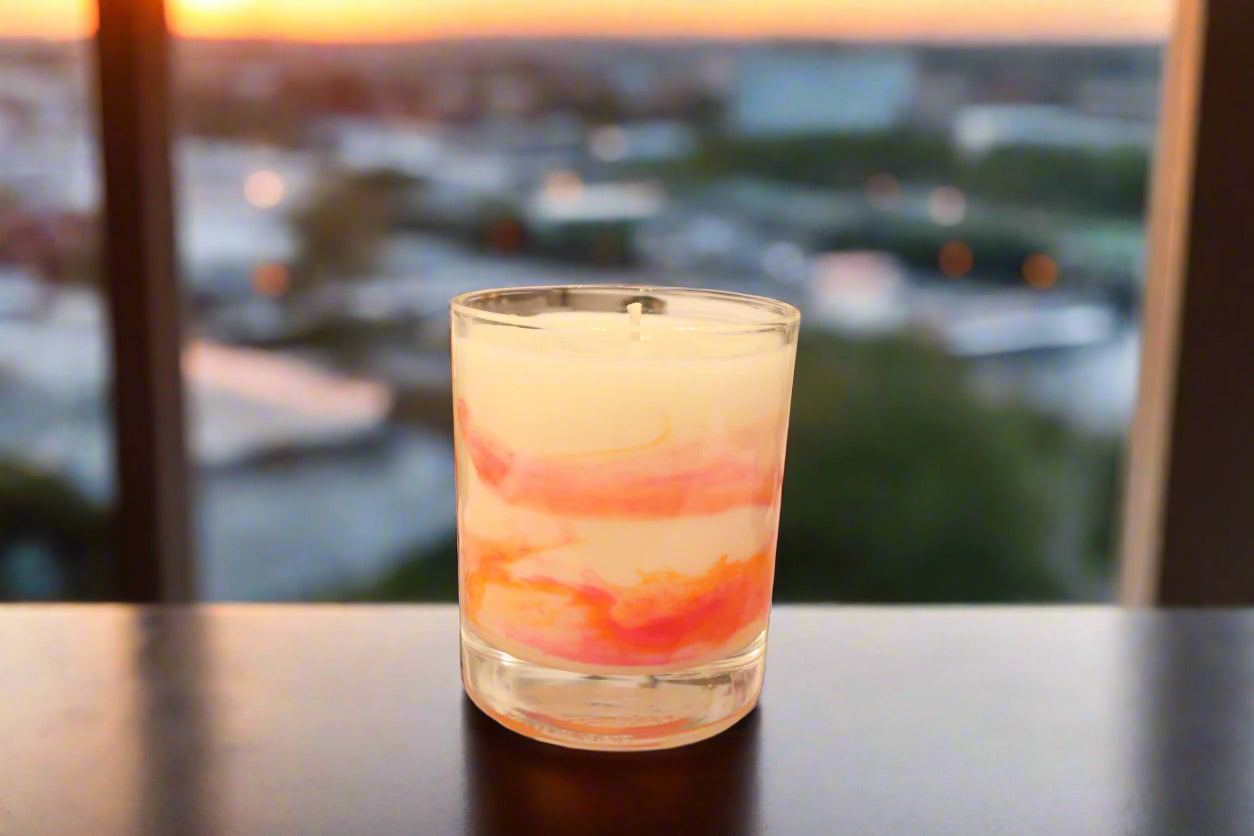 Scented soy candles. Luxury and home fragrance. Home decor. 