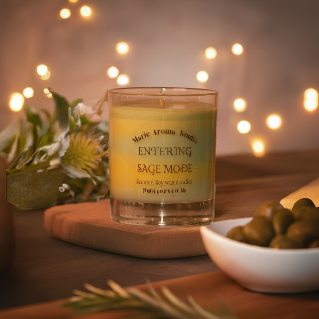 Soy wax aromatherapy candles . Unique container candles. Self care candles