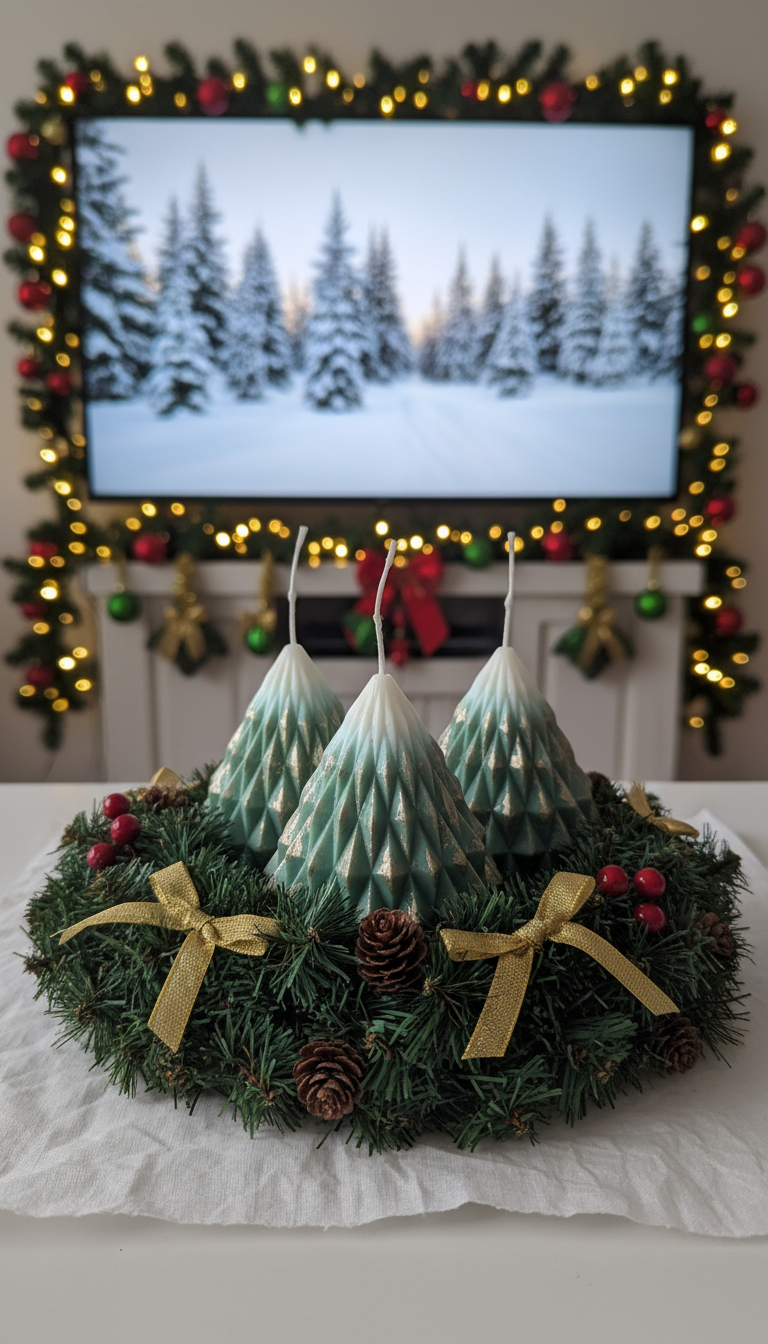 Origami Christmas Candle